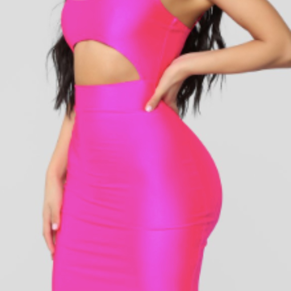 Hot Pink KIM K Body Con Dress